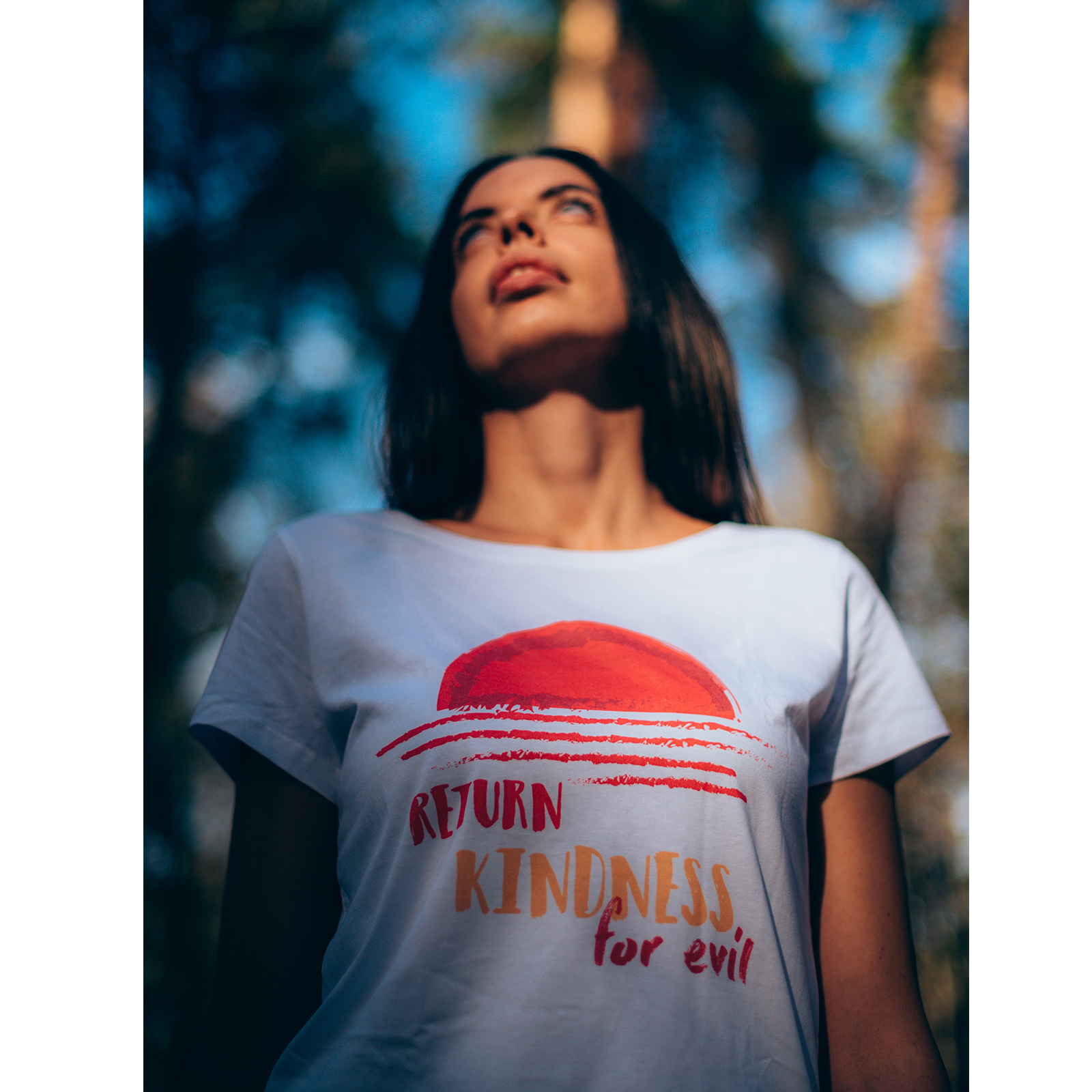 Tricou FEMEI Alb "Kindness" - imagine 2