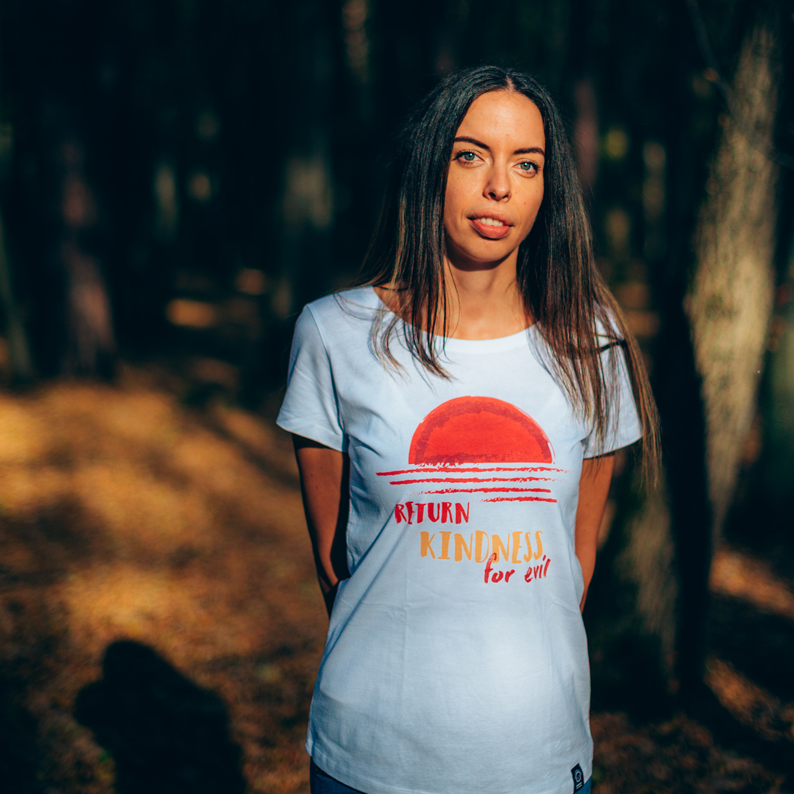 Tricou FEMEI Alb "Kindness" - imagine 3