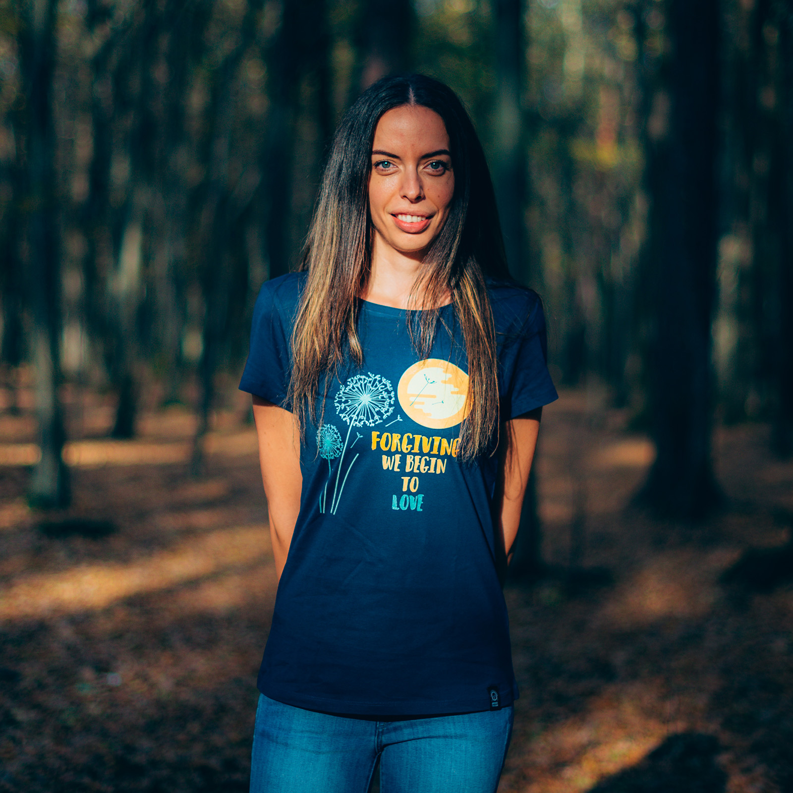 Tricou FEMEI Albastru "Forgiving" - imagine 2