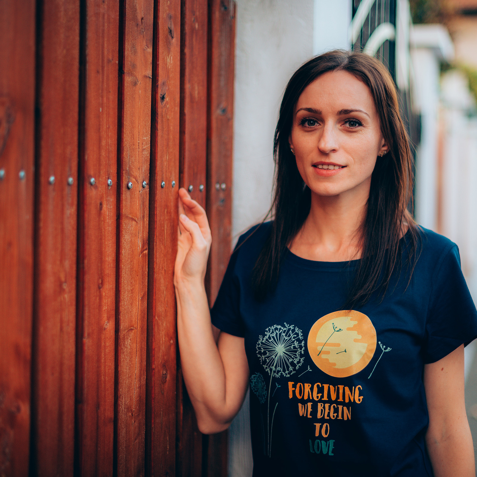 Tricou FEMEI Albastru "Forgiving" - imagine 3